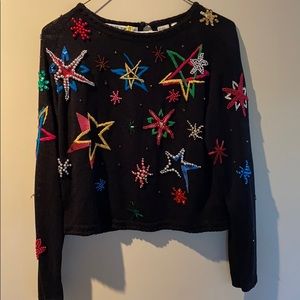Holiday Sweater Starry Night Size medium